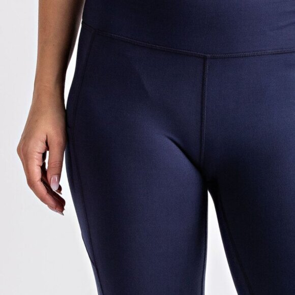 Wide Waisted Capri Yoga Pants, Tummy Control Workout Side Pocket Capri Leggings - Picture 12 of 14